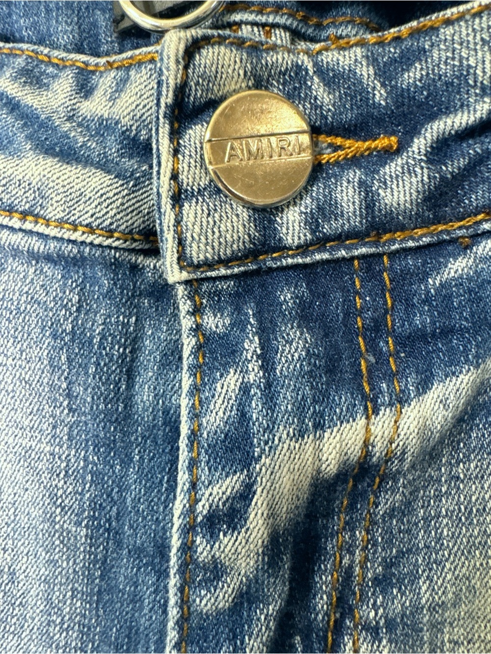 AMIRI MX1 32x30 Light Wash Distressed Skinny Jeans Designer Denim made in USA - Picture 7 of 10